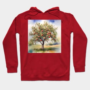 Apple Tree Day - January 6 - Watercolor & Pen Hoodie